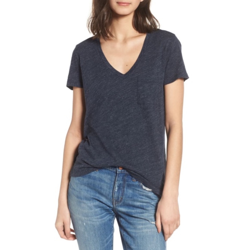 Madewell Whisper Cotton V-Neck Pocket Tee